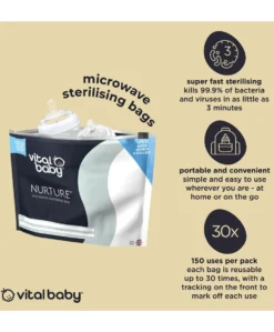 Vital Baby Nurture microwave sterilising bags (Pack of 5)