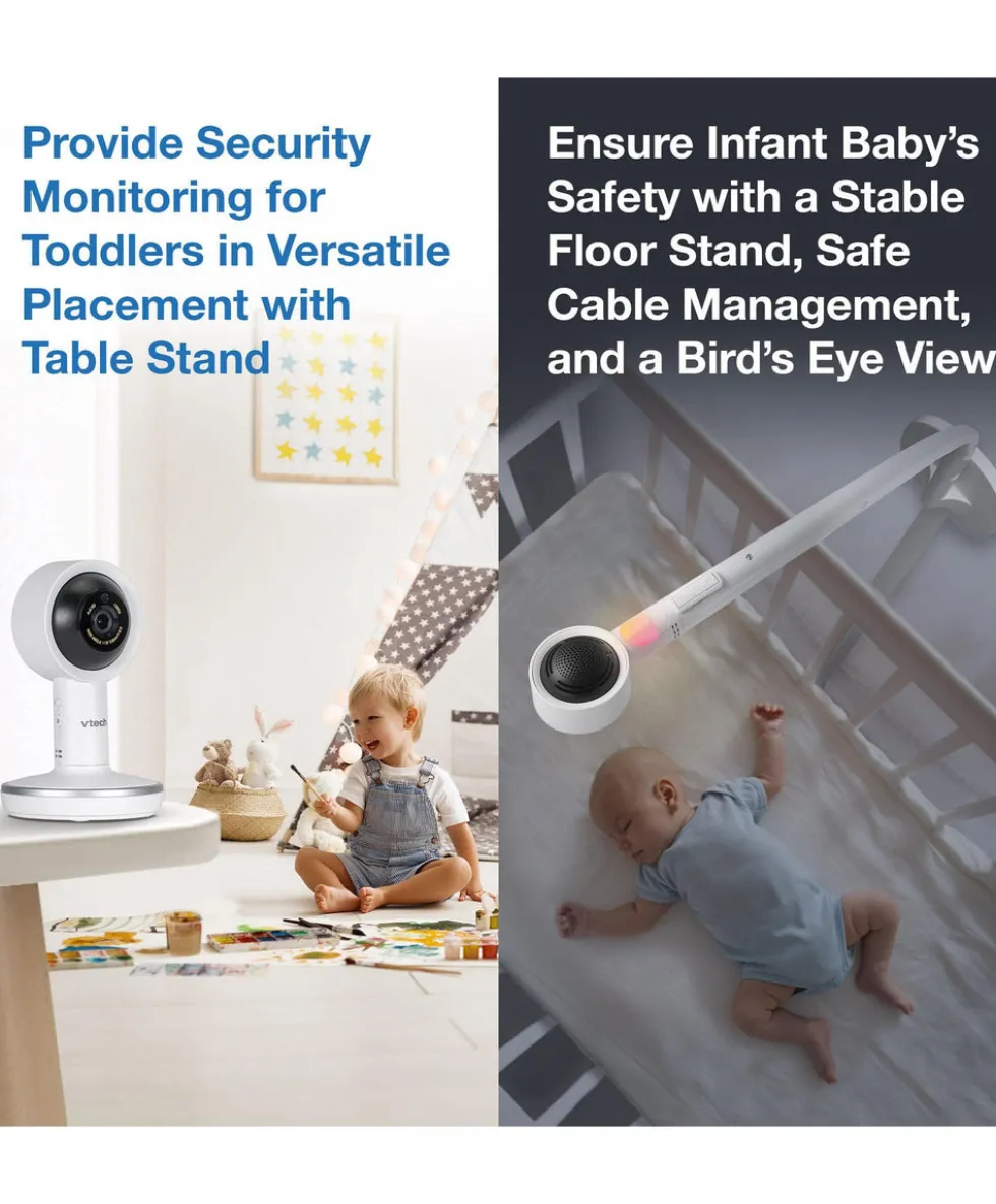 VTech RM7766HD 7inch Smart Pan & Tilt Baby Monitor & Camera Floorstand - White