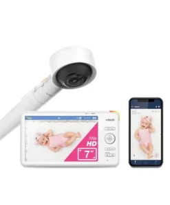VTech RM7766HD 7inch Smart Pan & Tilt Baby Monitor & Camera Floorstand - White