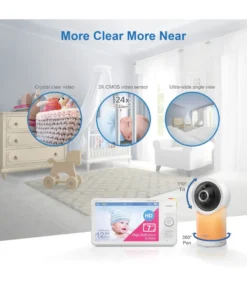 VTech RM7766HD 7inch Smart Pan & Tilt Baby Monitor & Camera Floorstand - White
