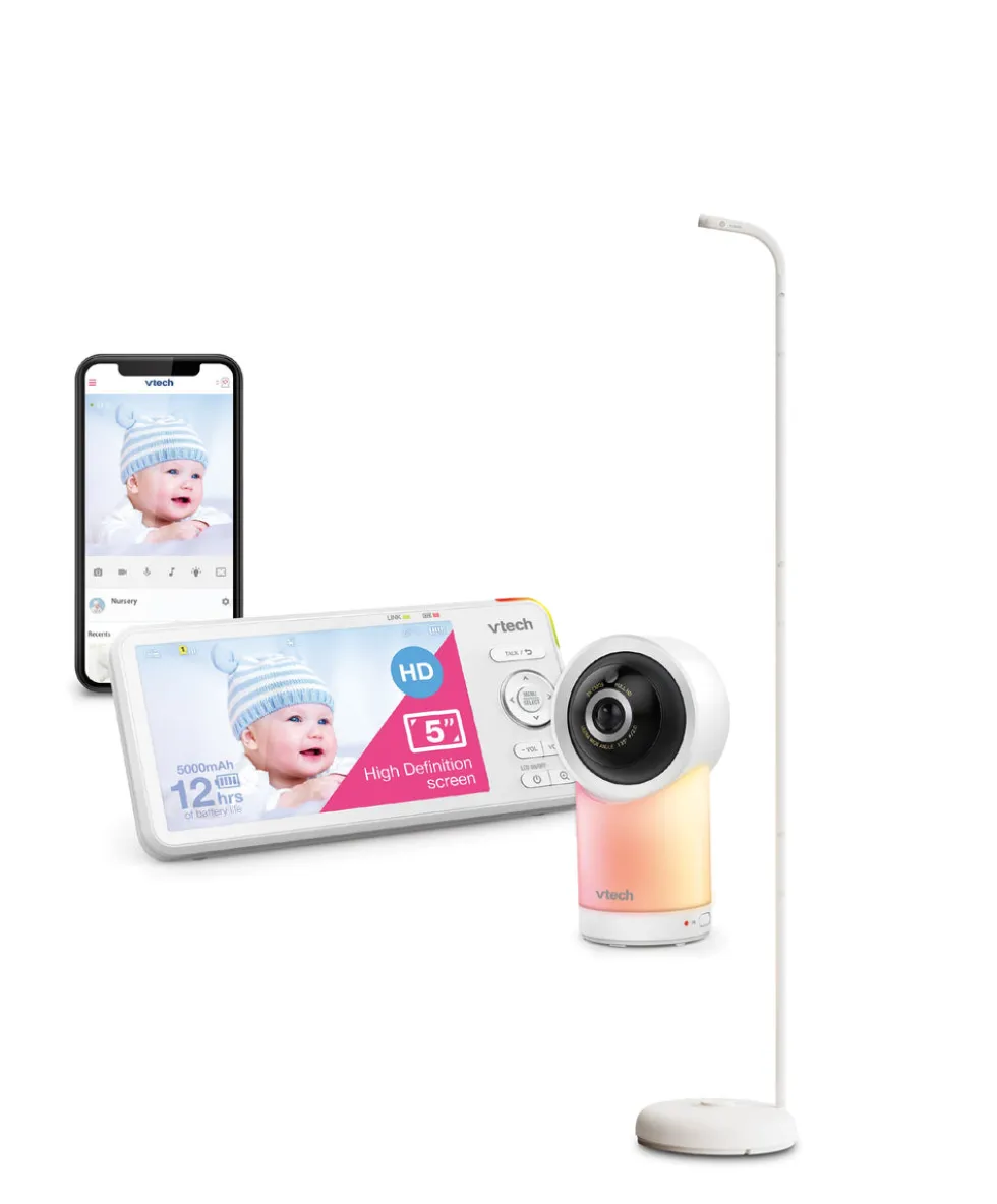 VTech RM7766HD 7inch Smart Pan & Tilt Baby Monitor & Camera Floorstand - White