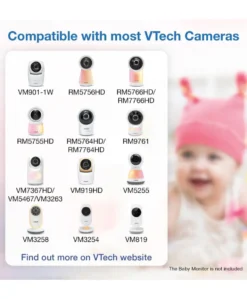 VTech RM5766HD Smart Video Baby Monitor & Camera Floorstand - White