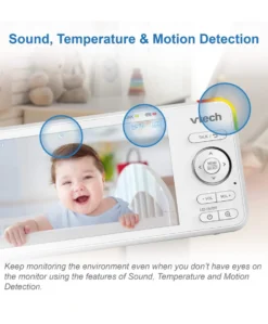 VTech RM5766HD Smart Video Baby Monitor & Camera Floorstand - White