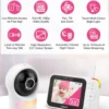 VTech RM4761 5inch Smart Wi-Fi 1080p Pan & Tilt Monitor - White