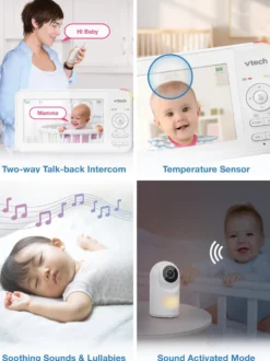 VTech VM5467 5inch Pan & Tilt Video Monitor with Night Light