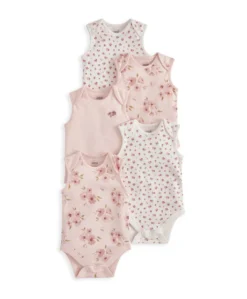 Watercolour Short-Sleeved Bodysuits (Pack of 5)