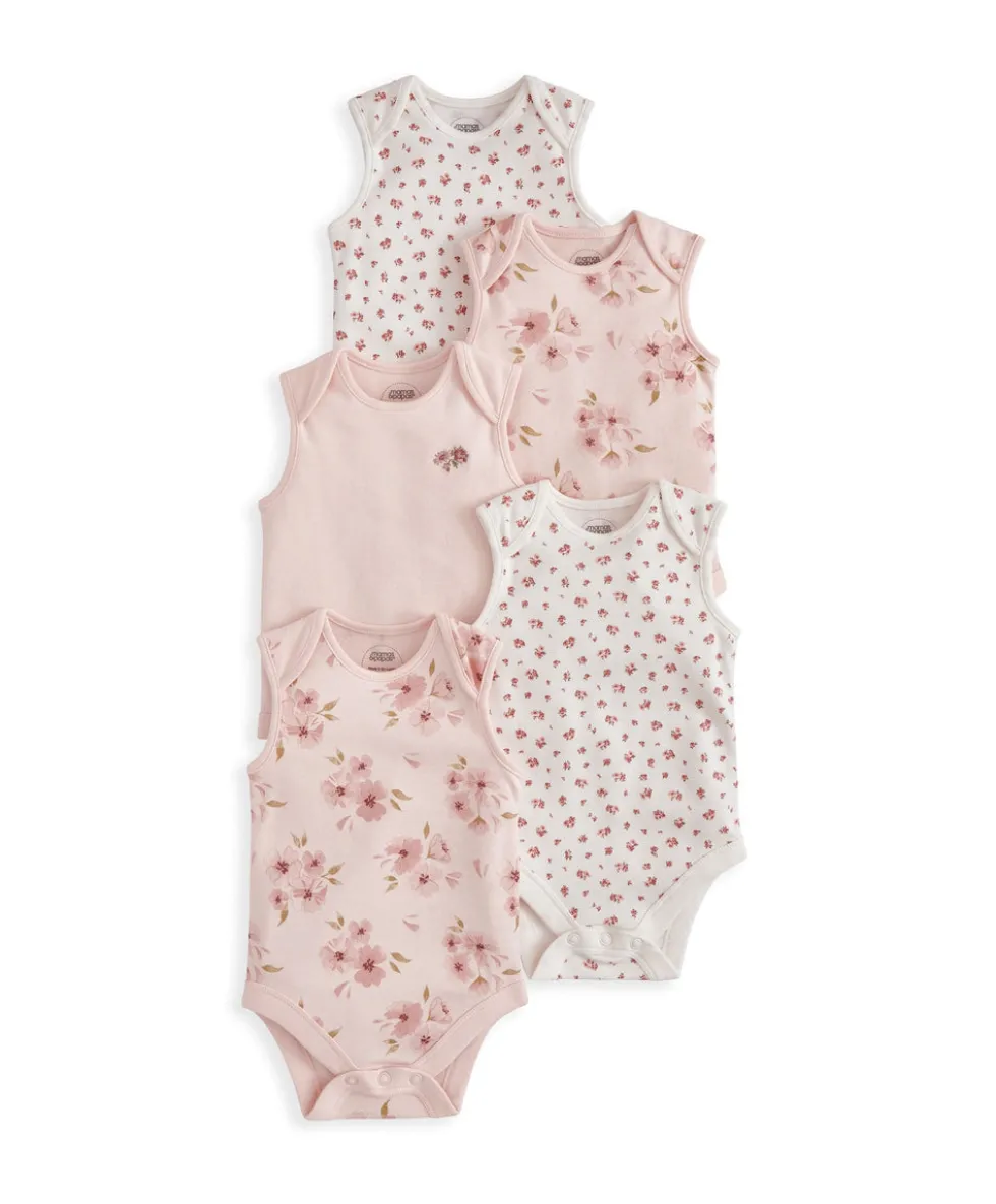 Watercolour Short-Sleeved Bodysuits (Pack of 5)