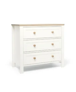 Wedmore 3 Piece Cotbed Range with Dresser Changer & Wardrobe - White/Oak