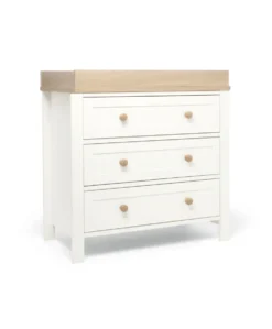 Wedmore 3 Piece Cotbed Range with Dresser Changer & Wardrobe - White/Oak