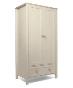 Wedmore 3 Piece Cotbed Range with Dresser Changer & Wardrobe - Cashmere/Oak
