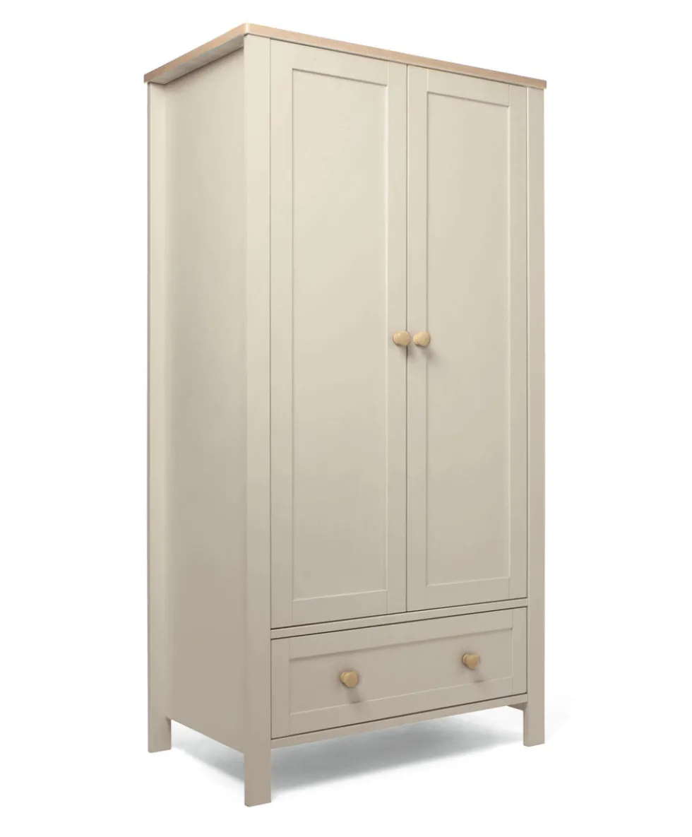 Wedmore 3 Piece Cotbed Range With Premium Dual Core Mattress - Cashmere/Oak