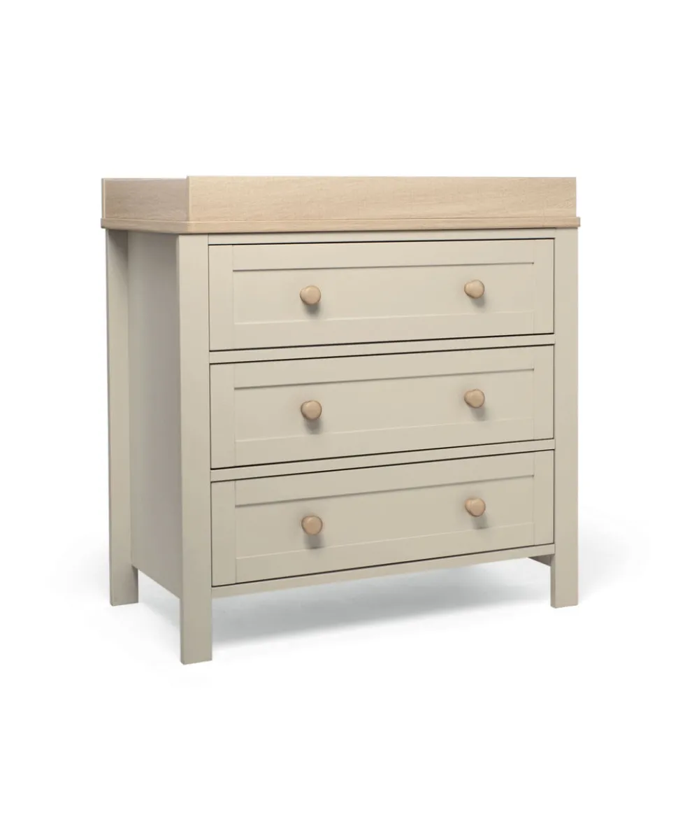 Wedmore 3 Piece Cotbed Range With Premium Dual Core Mattress - Cashmere/Oak