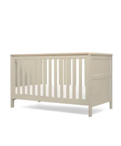 Wedmore 3 Piece Cotbed Range With Premium Dual Core Mattress - Cashmere/Oak