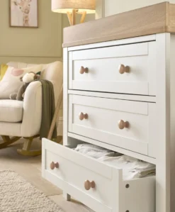 Wedmore 2 Piece Cotbed Set with Dresser Changer - White/Oak