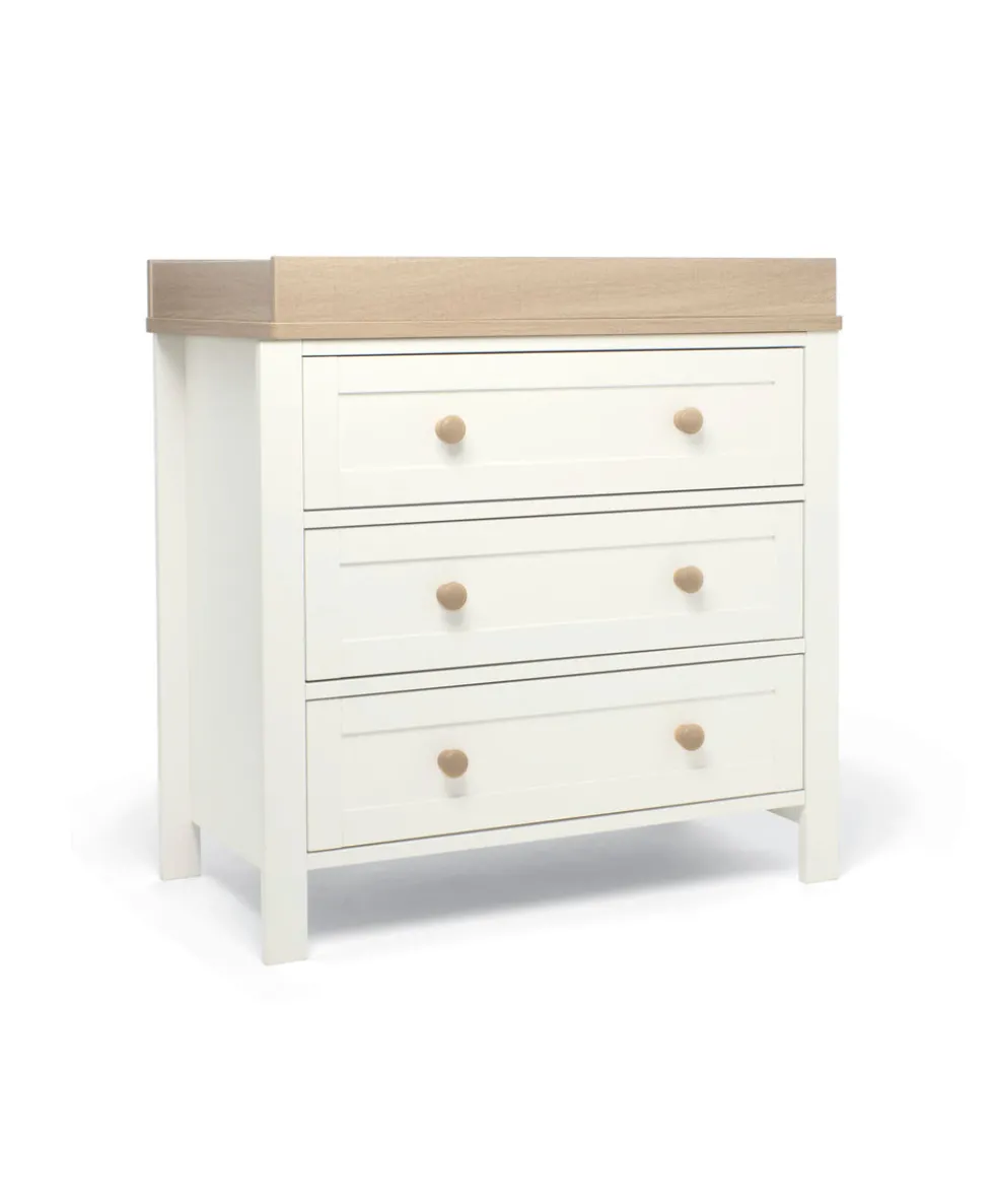 Wedmore 3 Piece Small Cotbed Range with Dresser Changer & Wardrobe - White/Oak