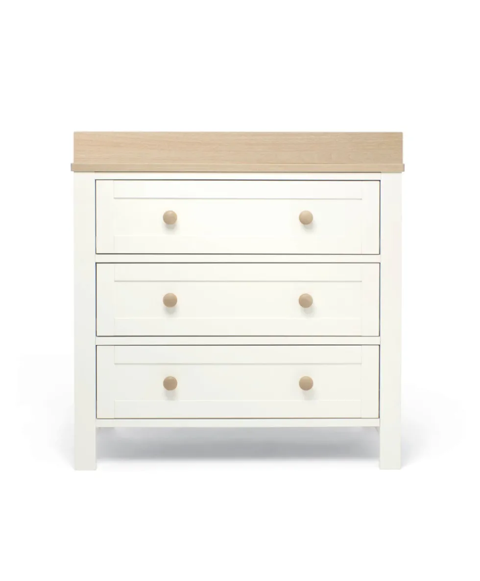 Wedmore 3 Piece Small Cotbed Range with Dresser Changer & Wardrobe - White/Oak