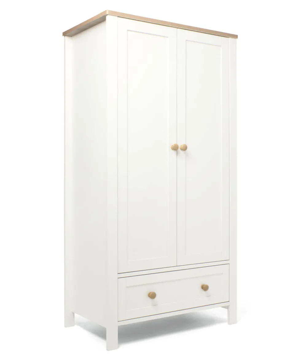 Wedmore 3 Piece Small Cotbed Range with Dresser Changer & Wardrobe - White/Oak