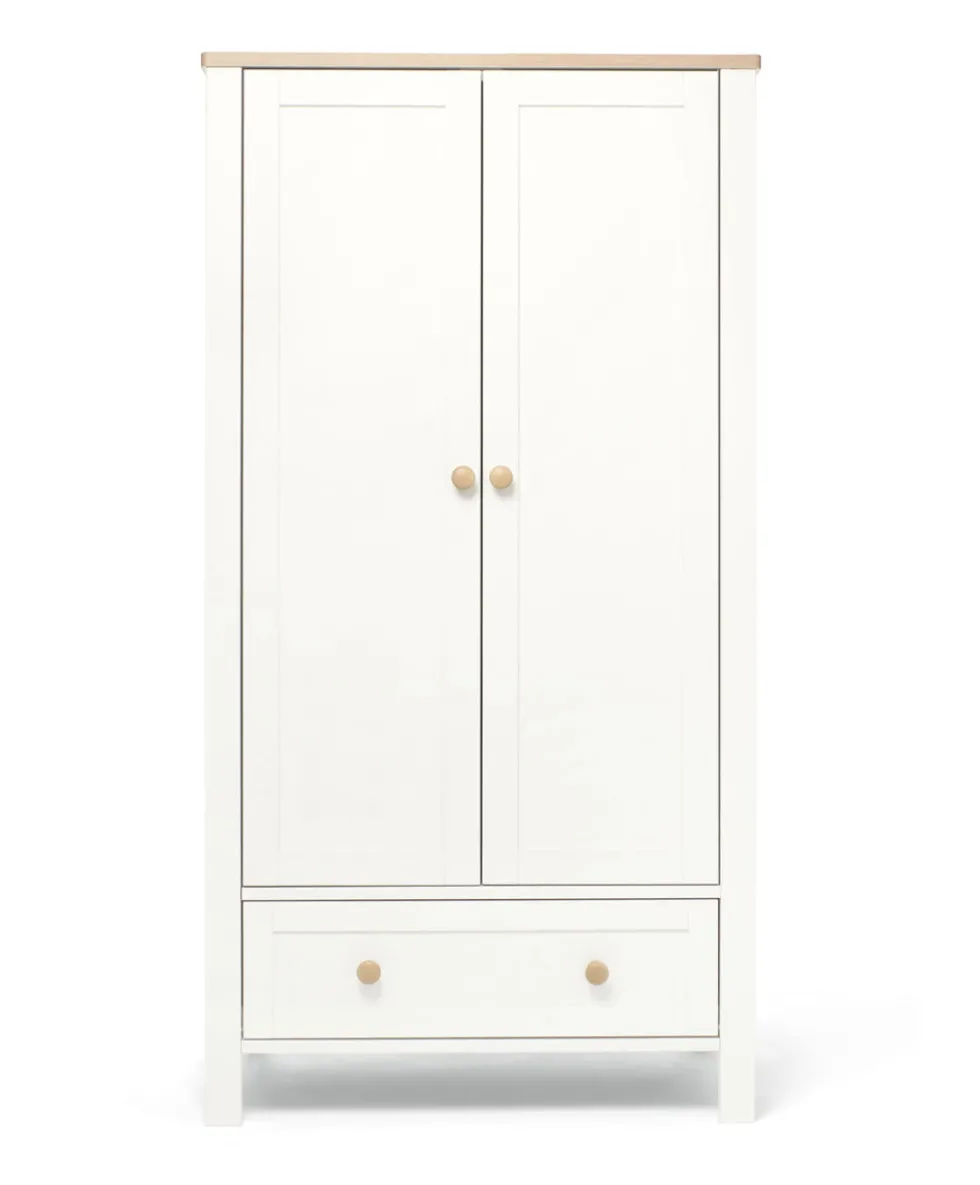 Wedmore 3 Piece Small Cotbed Range with Dresser Changer & Wardrobe - White/Oak