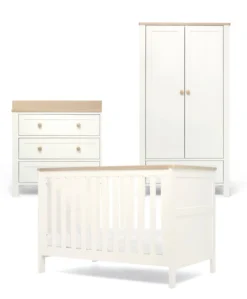 Wedmore 3 Piece Small Cotbed Range with Dresser Changer & Wardrobe - White/Oak