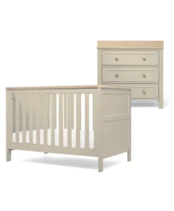 Wedmore Small Cotbed Set With Dresser Changer - Cashmere/Oak