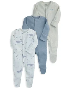 Whale Sleepsuits (Pack of 3)